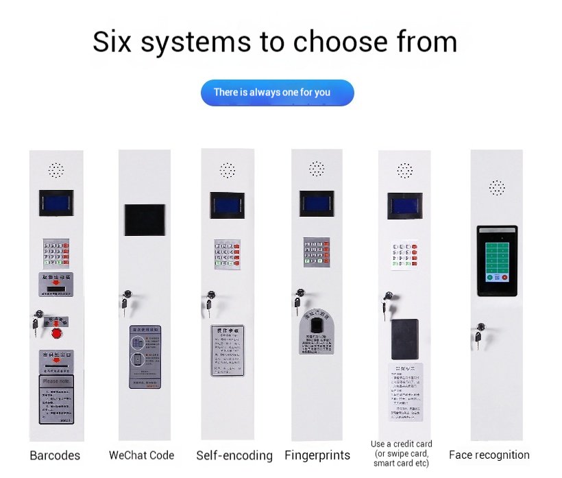 6 unlocking methods for smart lockers including face ID and RFID