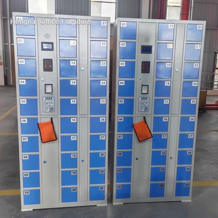 Commercial Barcode Locker System (30 Compartments) | Self-Service Public Storage Cabinet for Gyms, Schools & Venues