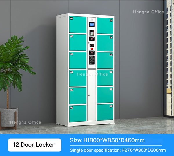 12 Door Electronic Barcode Locker for Bus Stations & Ferry Terminals | Commercial Luggage Storage Supplier