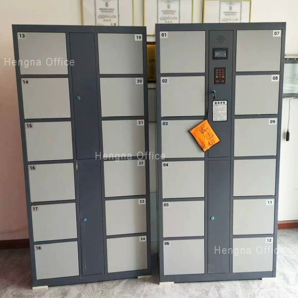 dwed1 Health Club Card Operated Locker 24-Door Steel Electronic Storage Cabinet for Fitness Center Members