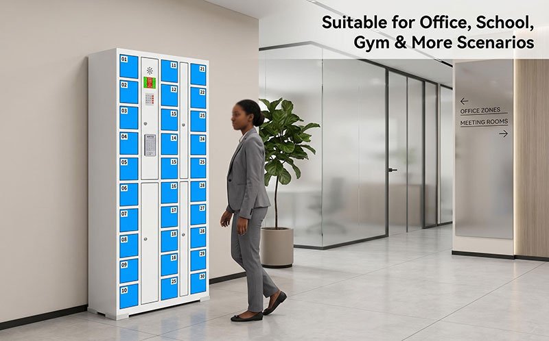 30-door phone locker in factory office,school environment